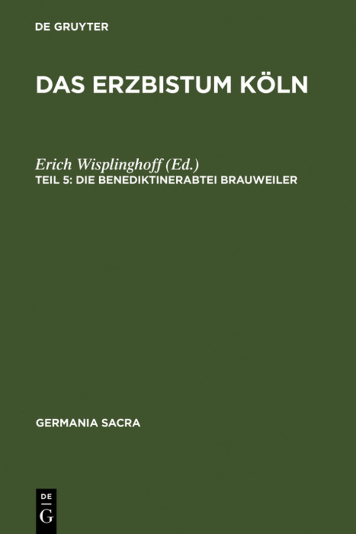 Cover image for Das Erzbistum Köln ISBN 9783110132236